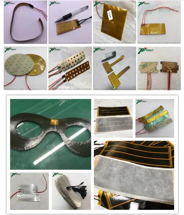 12V 150W Thin Kapton Polyimide Film Heater with 10mm Hole