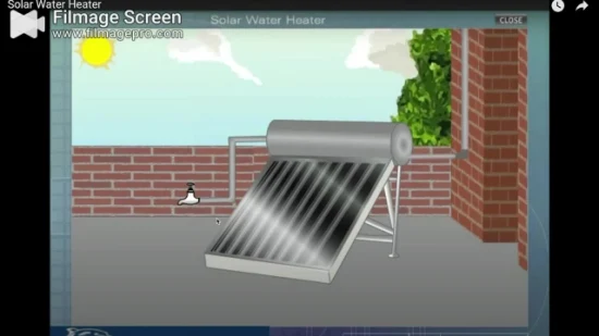 直接貯湯コレクター付きオープンフラットパネル太陽熱温水器